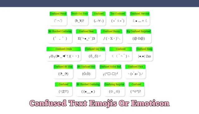 Confused Text Emojis Or Emoticon