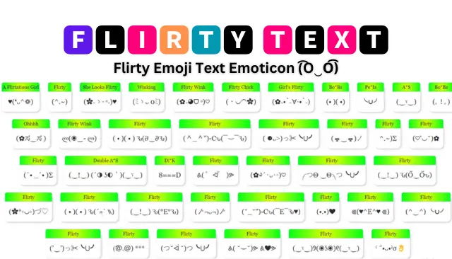 Flirty Text Emojis Emoticon (͡o‿O͡)