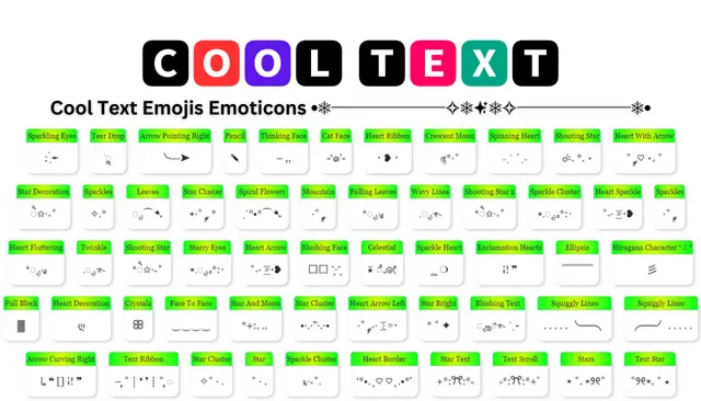 Cool Text Emojis Emoticons •❅──────✧❅✦❅✧──────❅•